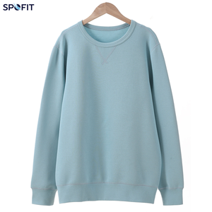 เสื้อสเวตเชิ้ตคอกลมแบบยูนิเซ็กซ์ สีพื้น ผ้าถัก ทรงปกติ สวมใส่สบายๆ สำหรับฤดูใบไม้ร่วง  รับสกรีนโลโก้บนผ้า - Product Image 3