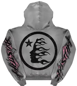 เสื้อฮู้ดดี้ผ้าฟลีซคอตตอน 100% ทรงโอเวอร์ไซส์ ตัดเย็บแบบวินเทจ สีพื้น แต่งลายปัก  ฟอกสีแบบแอซิดวอช  สำหรับผู้ชาย - Product Image 6