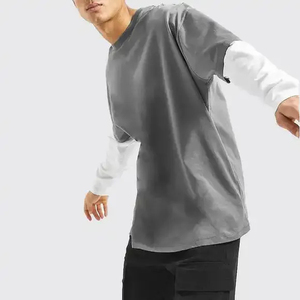 Men Double Sleeve T Shirt Premium Quality Casual Streetwear <b>Layered</b> Long Sleeve Cotton Blend <b>Top</b> Designed for Comfortable Daily - Product Image 5