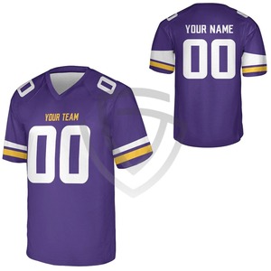 Camiseta de Fútbol Americano de Alta Calidad con Cuello en V, Estilo Retro, Personalizada - Product Image 3