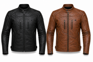 Chaqueta de Motocicleta de Cuero Reforzada |   Cognac de Oliva Negra |   Fabricante OEM ODM |   Diseño de Calidad Premium |   Ropa de Carreras |   Logotipo X | - Product Image 5