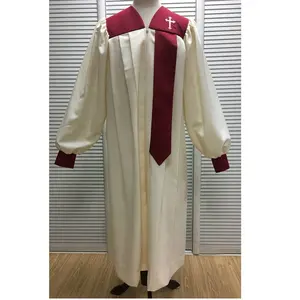 OEM Hotsell Robes de choeur unisexes personnalisées Robes d'église Robe d'église Chasuble Vêtements d'église/Chasubl vert brodé Fiddleback