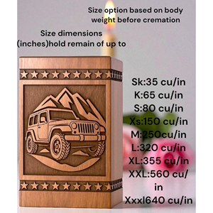 Handmade Rosewood Jeep Urn: Off-Road Mountain Design, Memorial urn Memorial Keepsake by AYAANS - Product Image 5