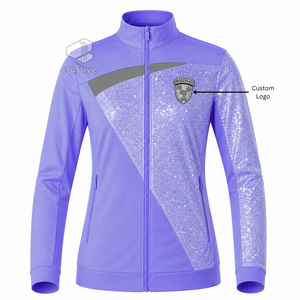 Custom Cheerleading Warm Up Jacket And <b>Pants</b> Set Personalized Glitter Embroidered Shiny Team Apparel <b>Dance</b> Practice Suit - Product Image 5