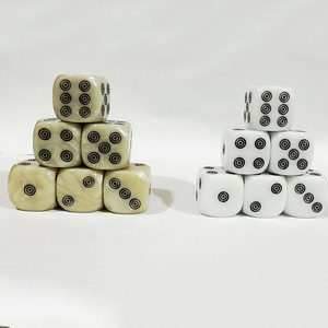 Dado Ecológico Personalizado Bone D6 de 14 mm con Forma de Dibujo Animado y Diseño de Ángulo Recto para Reuniones Familiares/Juegos de Fiesta - Product Image 4