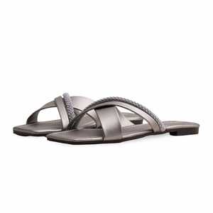 Casual Grey Flats CL1883 Zapatos cómodos sin cordones - Product Image 3