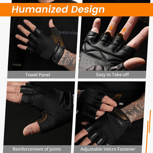 Gants de musculation en cuir de qualité supérieure, idéaux pour les hommes et les femmes, adaptés à la musculation, à la salle de sport, au cyclisme - Product Image 5