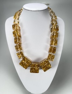 Handmade Vintage Geometric Fashion Resin Beaded <b>Necklace</b> Colorful Lightweight <b>Statement</b> Jewelry Unisex Casual Party Wear - Product Image 2