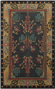 Alfombra KNOT RUG de lana hecha a mano, de alta calidad, ecológica, antideslizante, gris azulado, para sala de estar, habitaciones infantiles, hoteles y oficinas. - Product Image 6