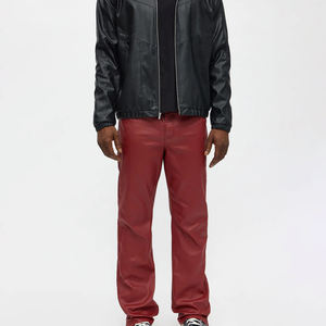 Pantalons en cuir pour hommes, dernière mode, coupe slim, design élégant, matière de qualité supérieure, vêtements décontractés d'hiver, pantalons pour hommes - Product Image 1