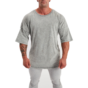 Camisetas para hombre con efecto acid wash, tela de mezcla de algodón con efecto acid wash, material transpirable y cómodo, manga corta, camisa de moda urbana. - Product Image 6
