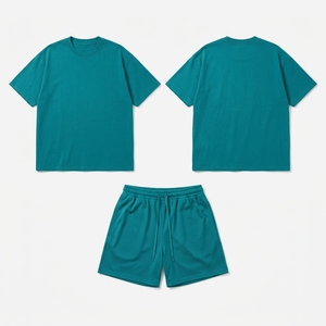 Conjunto de Camiseta y Pantalones Cortos para Hombre, Estilo Vintage, Algodón Oversize, Personalizado, Dos Piezas, Ropa Urbana, Fabricante - Product Image 5