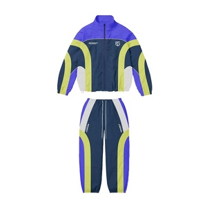 Survêtement en nylon unisexe Veste de sport double couche en polyester personnalisée avec fermeture éclair Survêtement d'hiver en patchwork pour hommes Sports d'hiver - Product Image 1