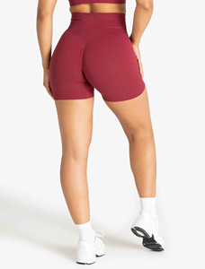 กางเกงขาสั้นเอวสูงทรงบิกเกอร์ผ้าคอตตอนผสมสแปนเด็กซ์สำหรับผู้หญิง แบบไร้ตะเข็บ ยกกระชับสะโพก สั่งผลิตได้ตามต้องการ ขายส่ง - Product Image 3