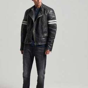 Veste en cuir pour homme, taille standard, imperméable, très demandée, style actuel, fermeture éclair, fabricant en gros. - Product Image 3