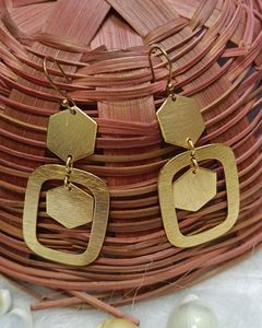 Pendientes de Aro Retro de Latón Personalizados, de Moda, para Bodas y Fiestas, con Acabado Vintage, Joyería Boho de Moda - Product Image 1