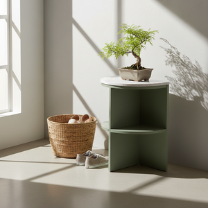 Modern Bedroom Living Room End Side Table Shelf 2-Drawer <b>Inflatable</b> Eco-Friendly Rubberwood MDF Veneer 1-Year Warranty - Product Image 2