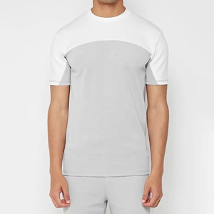 Nouvel ensemble décontracté d'été pour homme : T-shirt à manches courtes et short, personnalisable avec logo, en tissu éponge respirant et à séchage rapide - Product Image 3