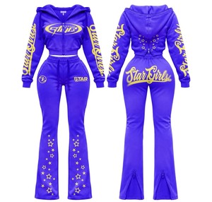 Conjunto Deportivo de Dos Piezas con Capucha para Mujer, Cómodo y Casual, con Logotipo Personalizado, Proveedor Mayorista, Mezcla de Algodón Suave - Product Image 6