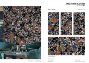 Carreaux de porcelaine contemporains avec surface ultra brillante Jazz, dimensions 60x120cm, 600x1200mm, 24x48, pour espaces intérieurs de luxe - Product Image 5