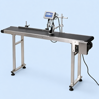 Transportador de Banda de PVC Eléctrico CV-300-1500-P para Impresora de Codificación por Inyección de Tinta, Transferencia de Productos y Línea de Producción de Empaquetado