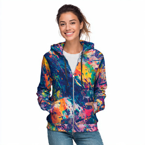 Sudaderas con Capucha Sublimadas de Alta Calidad para Hombre, Sudadera con Capucha Sublimada de Moda Invernal para Hombre y Mujer, Sudaderas con Cremallera Estampadas OEM Unisex - Product Image 4