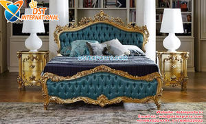 Juego de dormitorio moderno y exclusivo de madera de teca con cama tallada a mano y mesitas de noche, últimos diseños para uso doméstico - Product Image 6