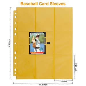 Желтая 9 карманная страница: прочный, 9-карманный дизайн для торговых/спортивных/игровых карт. Colin Guardin - Product Image 2