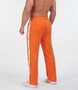 Pantalones Personalizados con Bordado Chenille y Botones Laterales, Pantalones de Felpa Francesa Gruesos para Invierno, Cintura Elástica, 450 GSM - Product Image 2