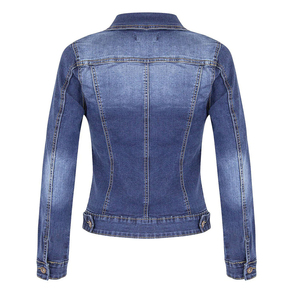Veste en jean pour femmes de haute qualité à prix abordable, nouveau style, taille standard, manches longues, vêtements décontractés, veste en jean pour femmes - Product Image 3