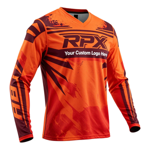 Jersey de Motocross Personalizado para Hombre, Manga Larga, Impresión por Sublimación, Secado Rápido, Camiseta Deportiva para Motocicleta - Product Image 1