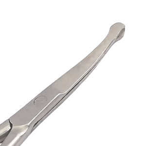 Tijeras para el vello de la nariz de 3.5 pulgadas con punta curva y redondeada, de acero inoxidable, seguras para recortar el vello de la nariz, orejas y rostro, herramienta de cuidado personal. - Product Image 3