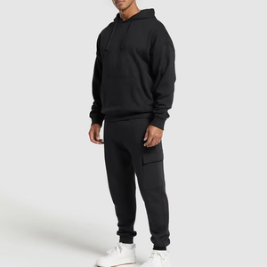 Sudadera con Capucha de Algodón Francés de Alta Calidad para Hombre, con Logotipo Personalizado, Diseño Sólido, Talla Grande, Sin Cordones - Product Image 4