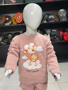 Conjunto Deportivo de Algodón Orgánico para Bebés, Color Sólido, Suave, Estilo Casual, para Niños y Niñas - Product Image 4