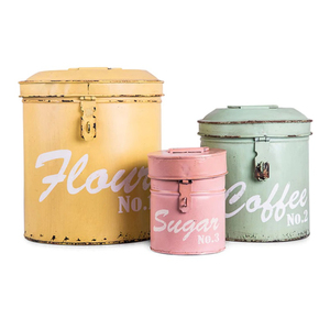 Nordic Style Retro Airtight Metal <b>Storage</b> Jar With Handle Galvanized Iron <b>Kitchen</b> Food <b>Container</b> For Sugar Flour Coffee Powder - Product Image 6