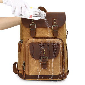 Mochila de Lona Vintage para Fotografía, Bolsa para Cámara DSLR, Mochila para Computadora Portátil, Impermeable, Transpirable, para Viajes al Aire Libre - Product Image 6