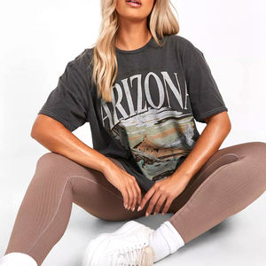 Camisetas de Punto con Estampado Casual para Mujer, Diseño OEM Personalizado, Tejido Suave y Duradero, Corte Holgado para Tiendas de Moda o Marcas Privadas - Product Image 1