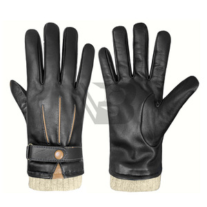 Hot Selling Winter Genuine Sheepskin Leather <b>Gloves</b> for Outdoor & Fishing Glow in Dark <b>Touchscreen</b> Friendly Factory Cheap Price - Product Image 3