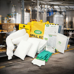 Kit anti-déversement d'hydrocarbures portable de 45 litres, sac de voyage, ensemble absorbant d'urgence avec tampons et chaussettes pour usage marin, camion et industriel - Product Image 3