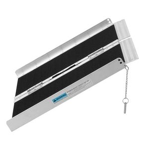 Rampa Pieghevole in Alluminio Antiscivolo da 2 Piedi per Scooter per Disabili, Rampa Portatile per Soglie con Superficie Antiscivolo, Dispositivo Ausiliario per Sedie a Rotelle - Product Image 4