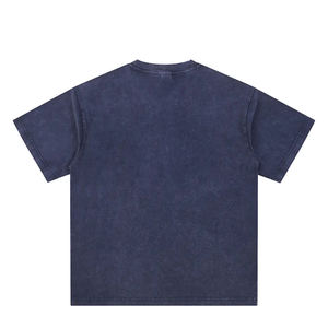 Camiseta de Manga Corta con Cuello Redondo para Hombre, 100% Algodón Jersey, Corte Regular, Color Sólido, Estilo Casual Vintage, Transpirable, de Secado Rápido, Tejido de Punto - Product Image 1