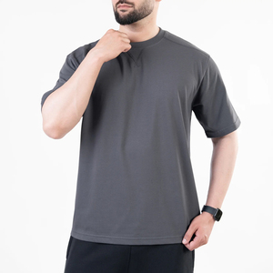 Custom Logo Blank Breathable short sleeve Men's <b>T</b>-<b>shirts</b> Streetwear <b>grey</b> oversize <b>t</b> <b>shirt</b> for men - Product Image 4