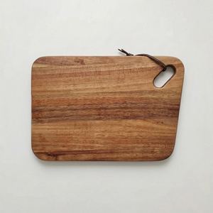 Tabla de cortar de madera de acacia rústica con asa, juego de tablas de servir para cocina, tabla de embutidos y pan. - Product Image 3