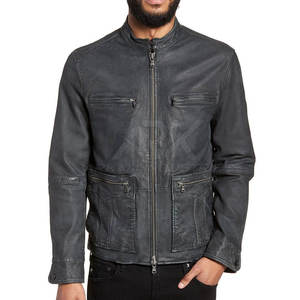เสื้อแจ็คเก็ตหนังผู้ชายสำหรับฤดูหนาว ระบายอากาศได้ดี ให้ความอบอุ่น สวมใส่สบาย ราคาสมเหตุสมผล ออกแบบและสีตามสั่ง - Product Image 3