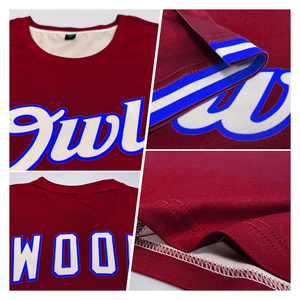 Camiseta de Béisbol Sublimada Color Borgoña con Nombre y Número del Equipo, Jersey de Entrenamiento |   Ropa Deportiva Personalizada Unisex de Alto Rendimiento - Product Image 3