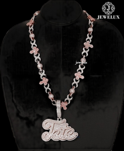 Pendentif de luxe très demandé en argent glacé, entièrement serti de diamants de laboratoire, bijou hip-hop, pièce maîtresse plaqué rhodium, Jewelux Indian - Product Image 2