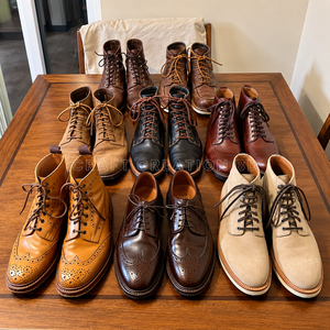 Lot de Stock en Gros de Bottes Chukka pour Hommes en Cuir Véritable à 100%, à Semelle Commando et à Lacets, Approvisionnement en Vrac Direct Usine Bangladesh - Product Image 3