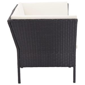 Grand ensemble de salon de jardin modulaire en rotin PE noir - Product Image 5