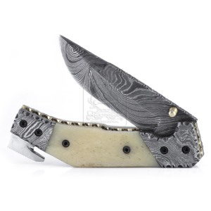 Navaja Plegable de Acero de Damasco DD-FK-568, Navaja de Bolsillo EDC de Venta Caliente para Acampar, Hacer Senderismo, Cazar y Actividades al Aire Libre - Product Image 1