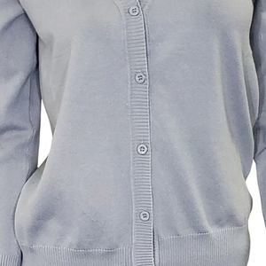 Zeta <b>Grey</b> Mink V-Neck Buttoned Long Knit <b>Cardigan</b> <b>Women's</b> Autumn Winter Casual Wear Fashion Style Sweater Coat Outwear Top Trend - Product Image 6